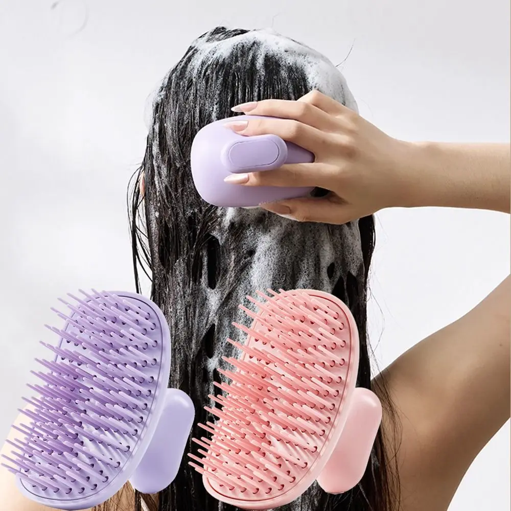 Self Cleaning Silicone Shampoo Brush Soft Dandruff Removal Scalp Cleaning Scrubber Deep Cleaning Comfortable Head Scalp Massager