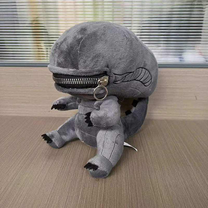 

25cm Sci-Fi Monster Plush Zipper Toy Dark Creature Soft Stuffed Doll Keychain Bag Charm Gift for Fans Teens Adults Birthday