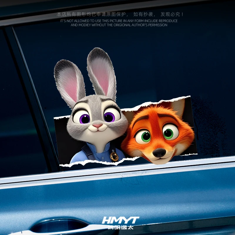 

Suitable For Car Side Windows, Rear And Surrounding Car Stickers, Judy Nick Cute And Creative Car Glass Decorative Stickers