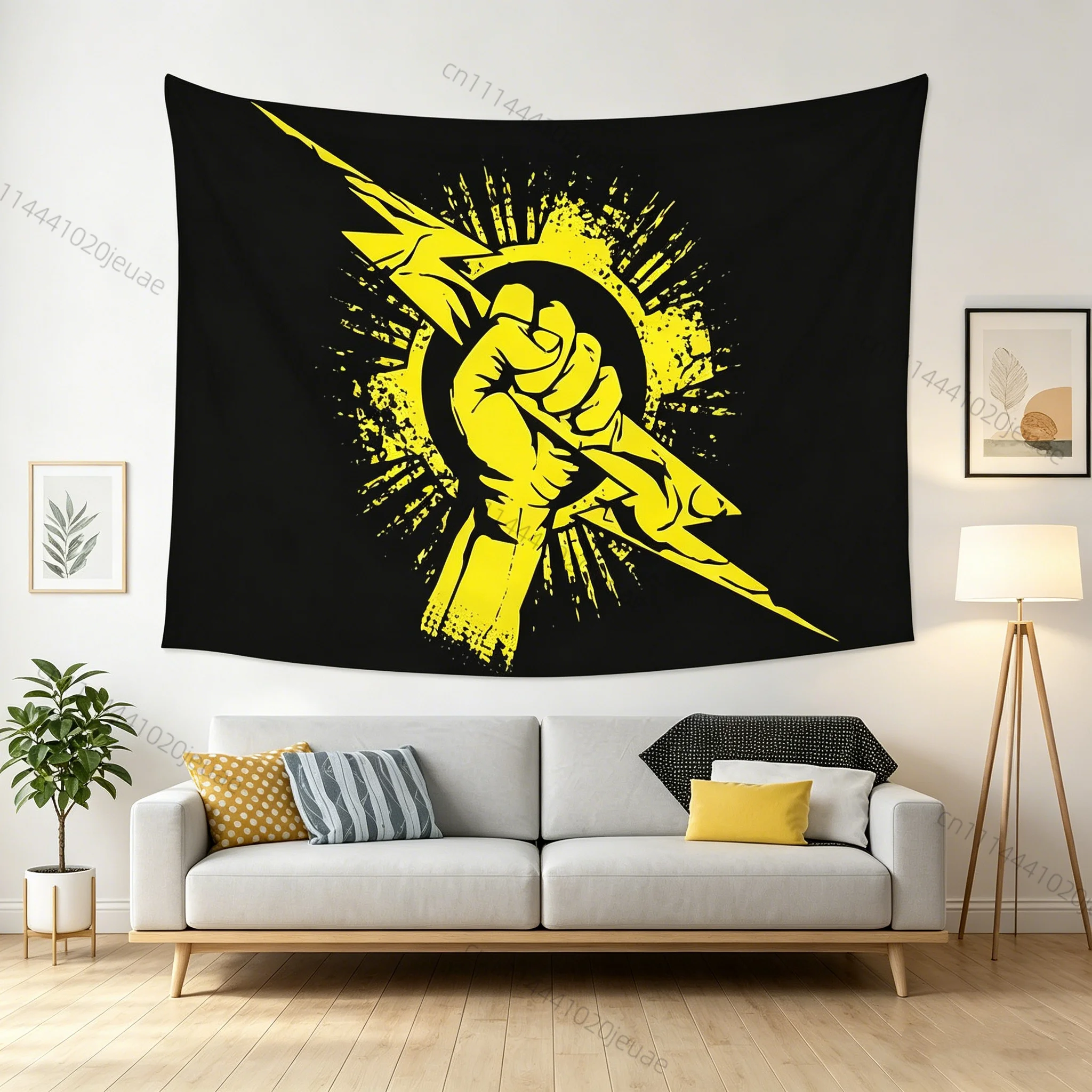 Creative Flags Cm Punk Logo Tapestry Art Wall Hanging Banner Aesthetic Home Decor Tapestries for Living Room Bedroom Dorm Room