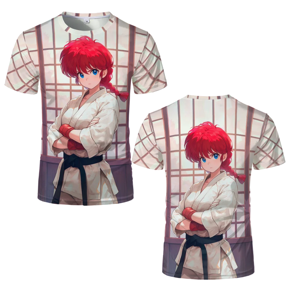 Japanese Anime Ranma 1/2 Hentai Men T-shirt With Animation Print Kawaii Gir Tshirts Casual Harajuku Hip Hop Oversized Unisex Tee