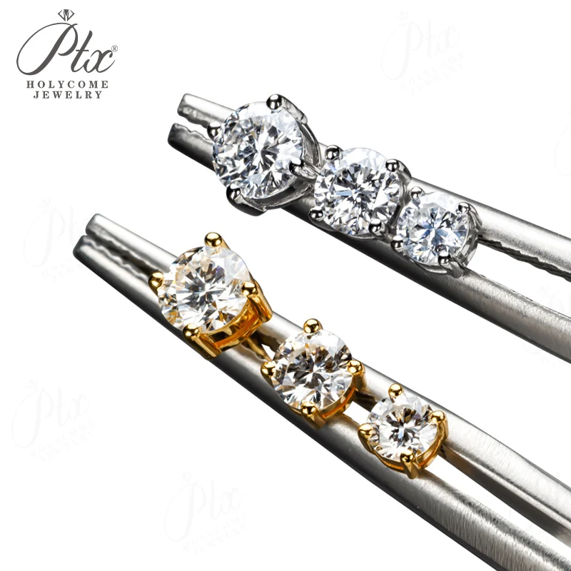 Laborgezüchtete Diamant-Ohrstecker 3mm Runde Form 925 Sterling Silber Vierkant-Fassung Edles Geschenk Großhandel Holycome Schmuck – Detail 15