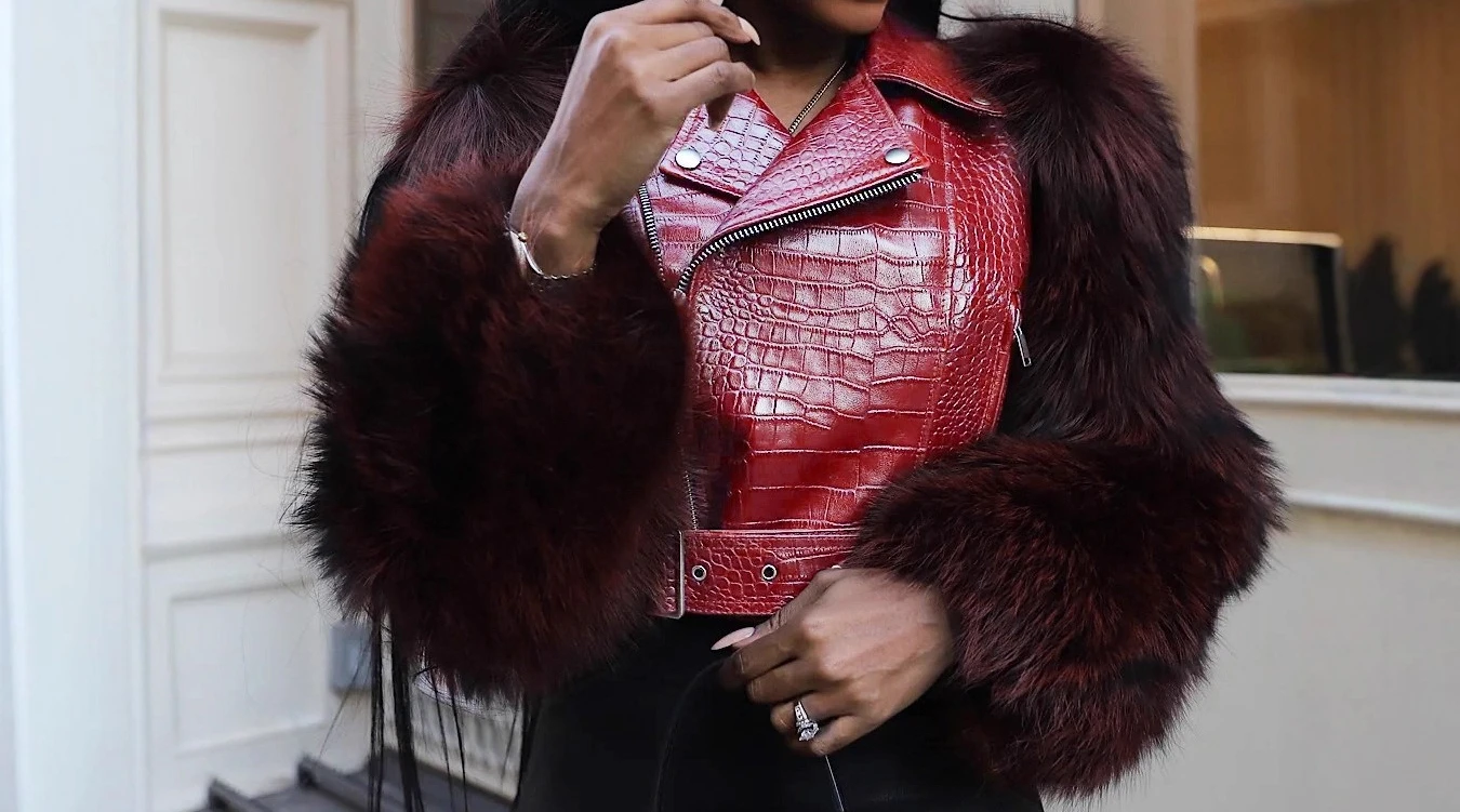 

2025 Splicing Coat Women's Autumn and Winter Short Fashion Street Warm Top