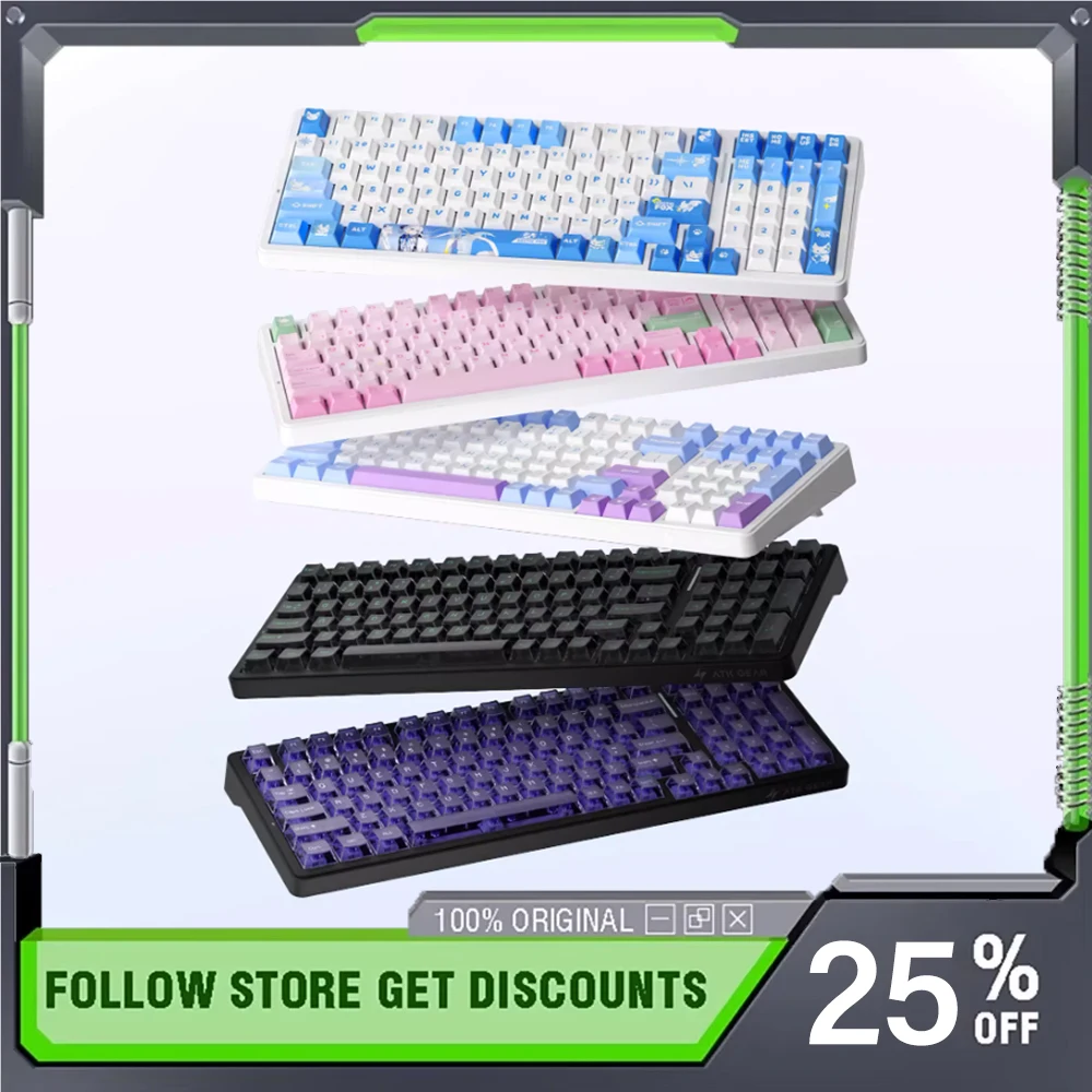 New ATK A98 Pro Wireless Bluetooth Mechanical Keyboard Three-mode Ultra Low Latency FPS Customized E-sports Gaming Keyboard
