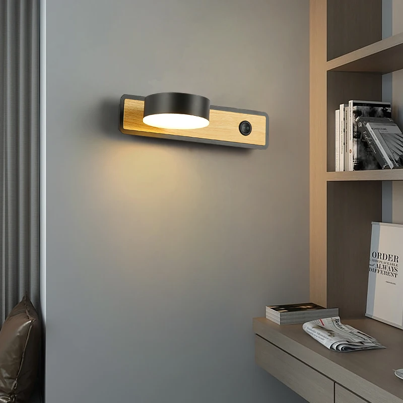 5W LED Wall Sconces Acrylic Sleep Light Fixture Adjustable Bedroom Bedside Reading Lamp On/Off Switch Hotel Warm White 3000K