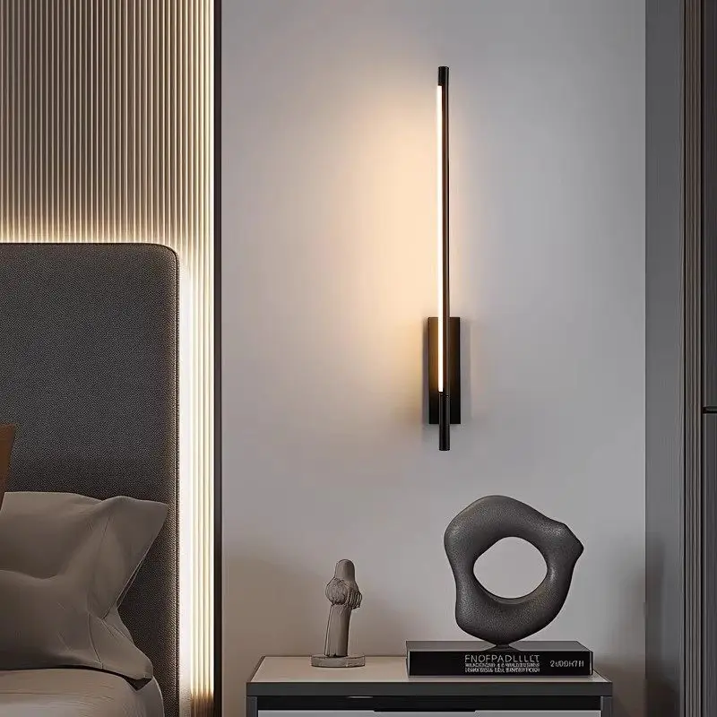 Bedhead Modern Wall Lamp Italian Minimalist Linear Design 360 ° Free Rotation Background Wall Decoration Atmosphere Lamp Lights