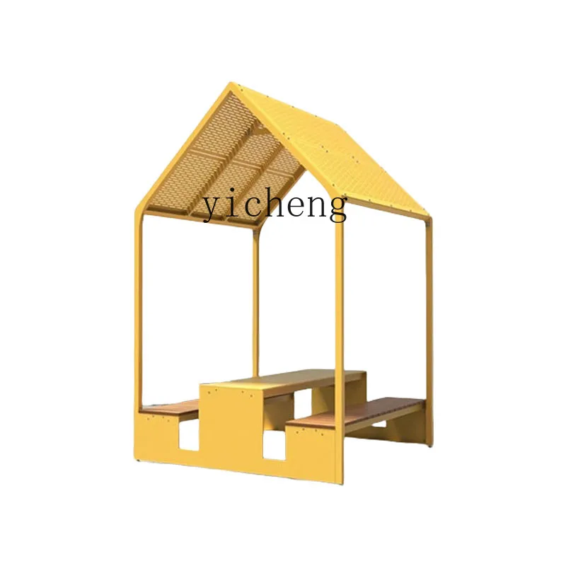 ZKoutdoor courtyard table and chair terrace waterproof and sun protection open-air outdoor tea making outer pendulum combination