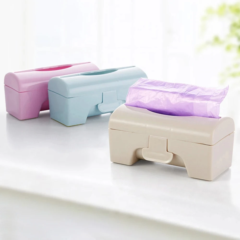 Trash Bags Storage Box Garbage Bag Dispenser for Kitchen Bathroom Wall Mounted Grocery Bag Holder Kitchen Plastic Bags Container