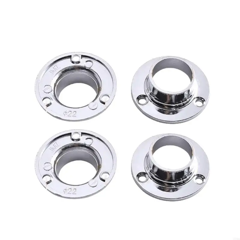  Steel Wardrobe Flange Brackets Closet Flang Secure Pipe Connection for Household