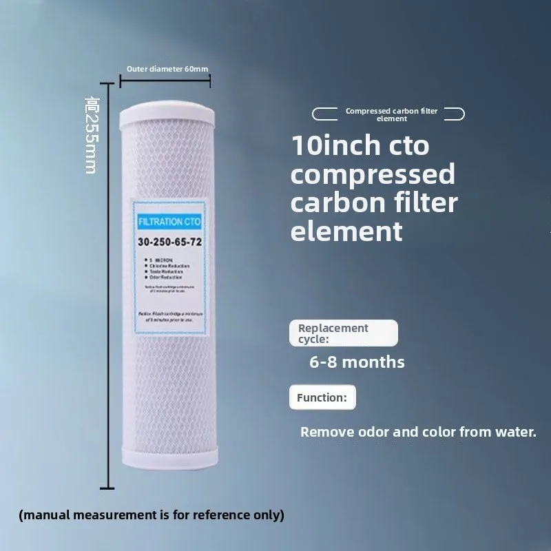 10x2.5 CTO Carbon Block Filter Cartridge for, Replacement for Home RO Water Purifier