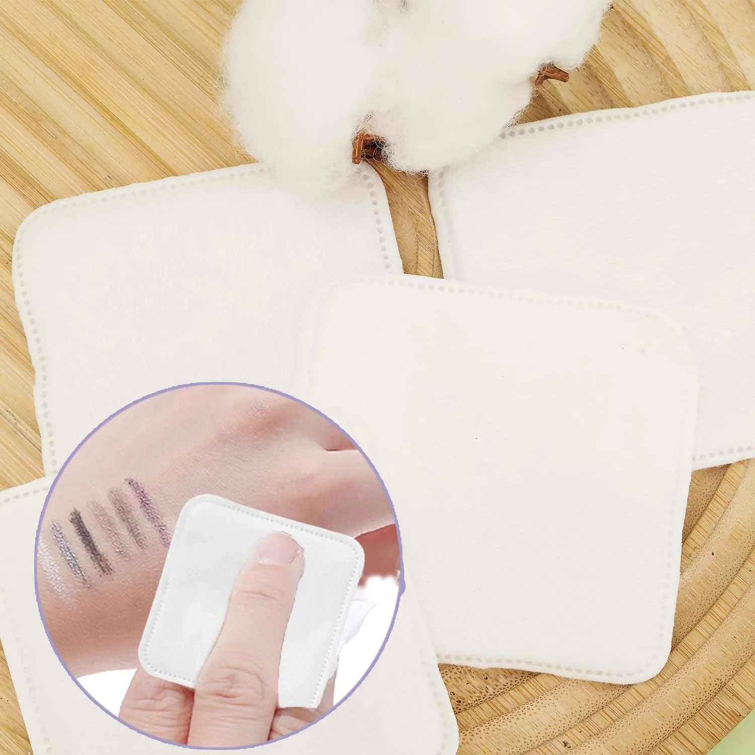 Wegwerp vierkante make-up verwijderen wattenschijfjes Gezichtsreiniging Natte toepassing Draagbare zachte nagels/lippen/ogenverwijderaar Cosmetische pads