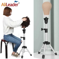 Supporto per treppiede per parrucca regolabile supporto per testa di manichino supporto per testa per parrucca di lusso da 64Cm per espositore per parrucca supporto per testa in tela per lo Styling