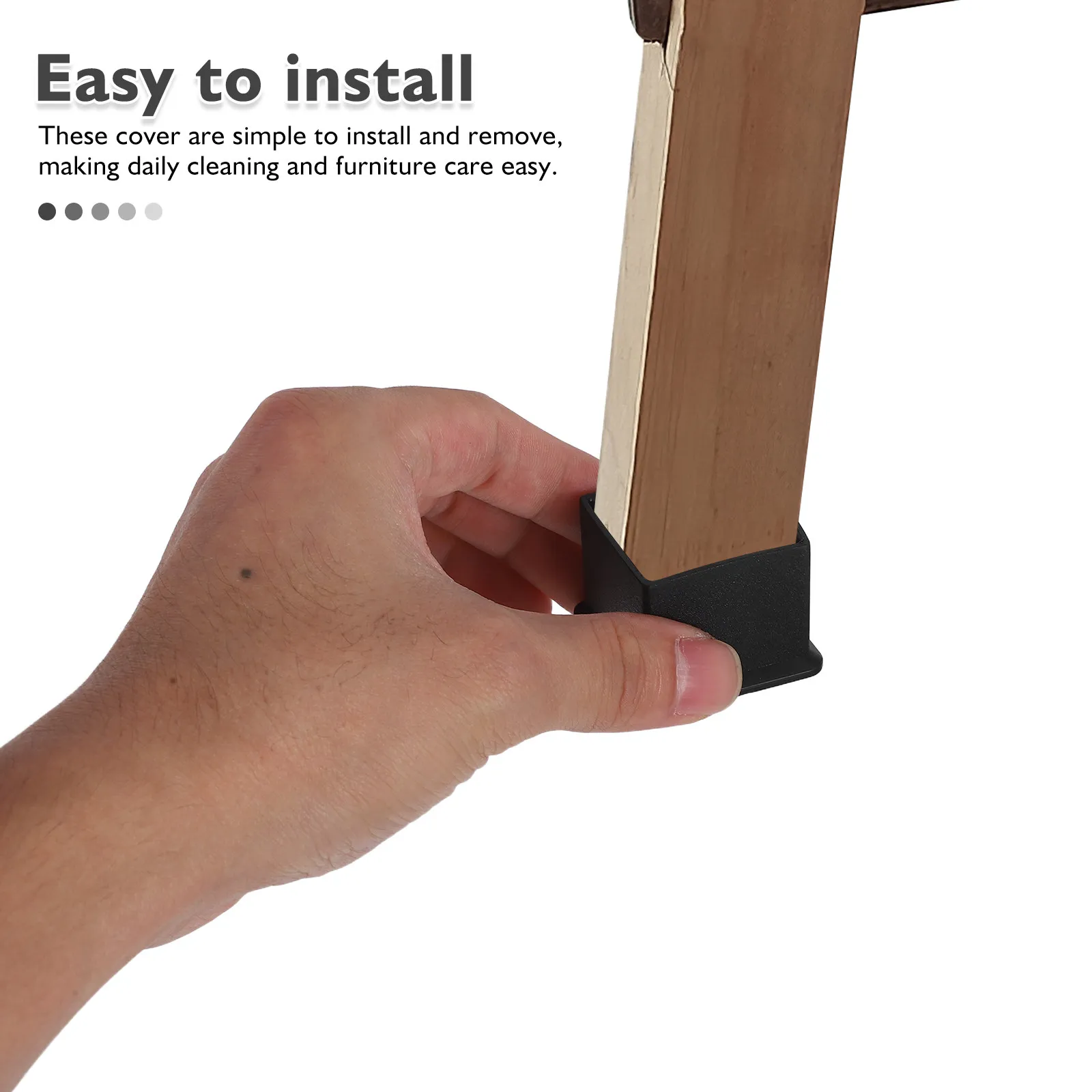 20Pcs PVC Square Leg Covers 3Cm for Furniture Legs Non-Slip Water-Resistant Floor Protectors Ideal for Hardwood Laminate Tile