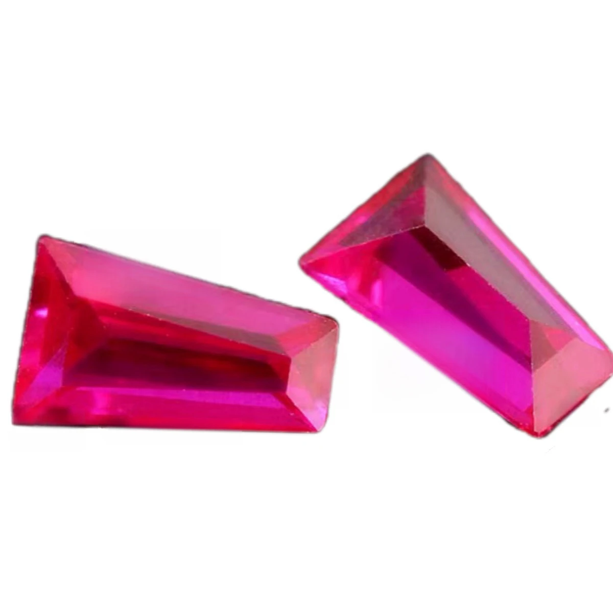 

Lab Red Ruby Trapezoid shape Loose Gemstone AAAAA 1.5x1x0.75~5x2x1mm for Jewelry Drilling inlay
