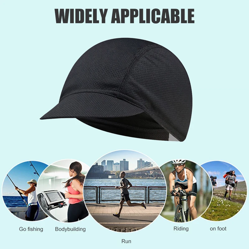 Men Outdoor Quick-Drying Bicycle Riding Cap Mesh Fabrics Breathable Solid Color Cycling Hat Women Portable Dustproof Sports Hat