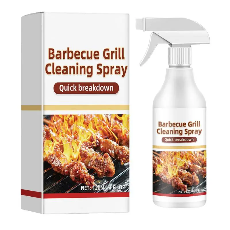 Cleaner Spray For Grilling BBQ Cooking Racks Grease Cleaning Spray Cooking Grates Grime-Removing Spray Easy Grill Cleaning