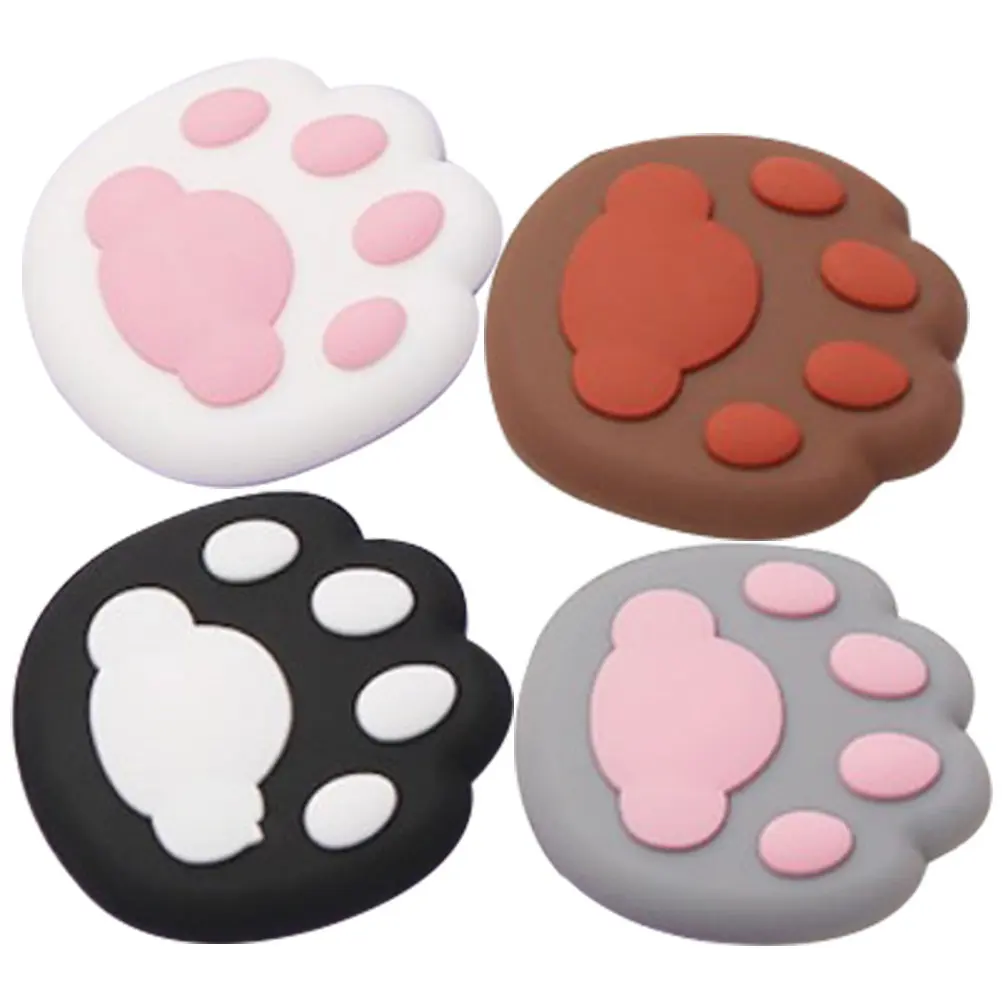 

4Pcs Door Stopper Wall Protector Silicone Anti-Slam Bumpers for Home Office Furniture Protection Paw Shape Noise Reduction