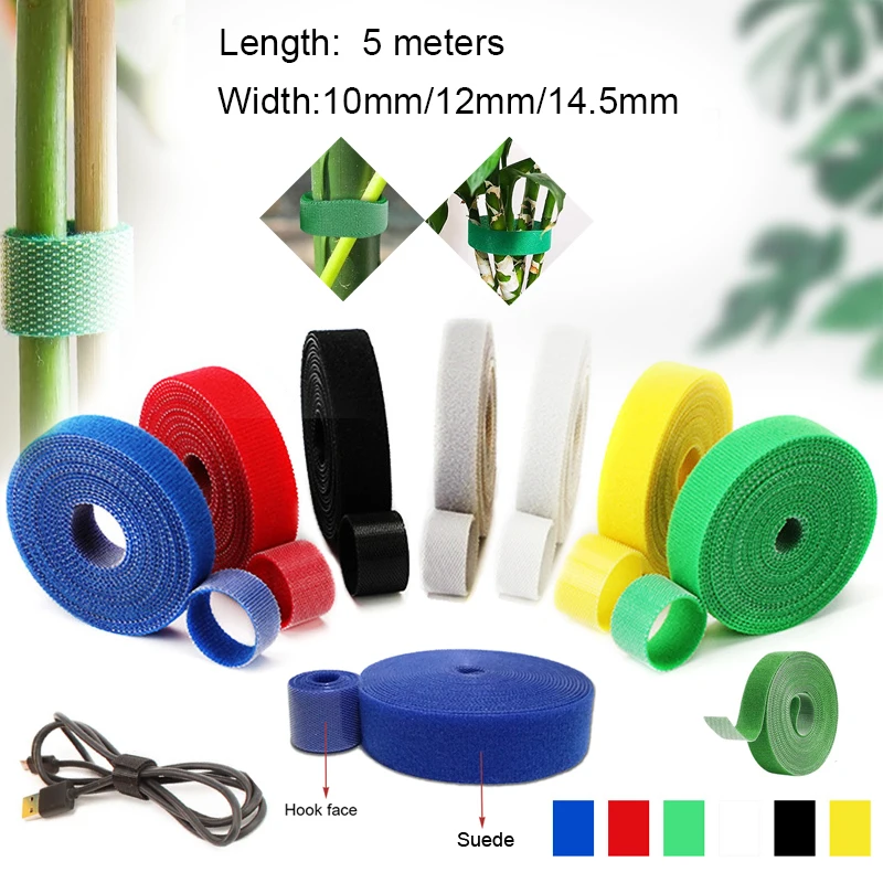 

1pcs 5m plant tie nylon plant bandage tape home garden plant shape tape hook loop bamboo rattan winding support fittings