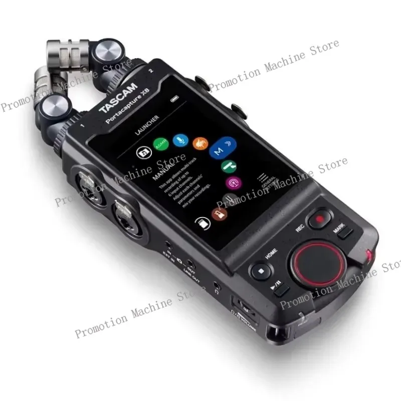 Grabador portátil multipista TASCAM X8 de alta resolución con nuevo sistema de lanzamiento, panel táctil a color de 3,5 pulgadas y interfaz de audio SB