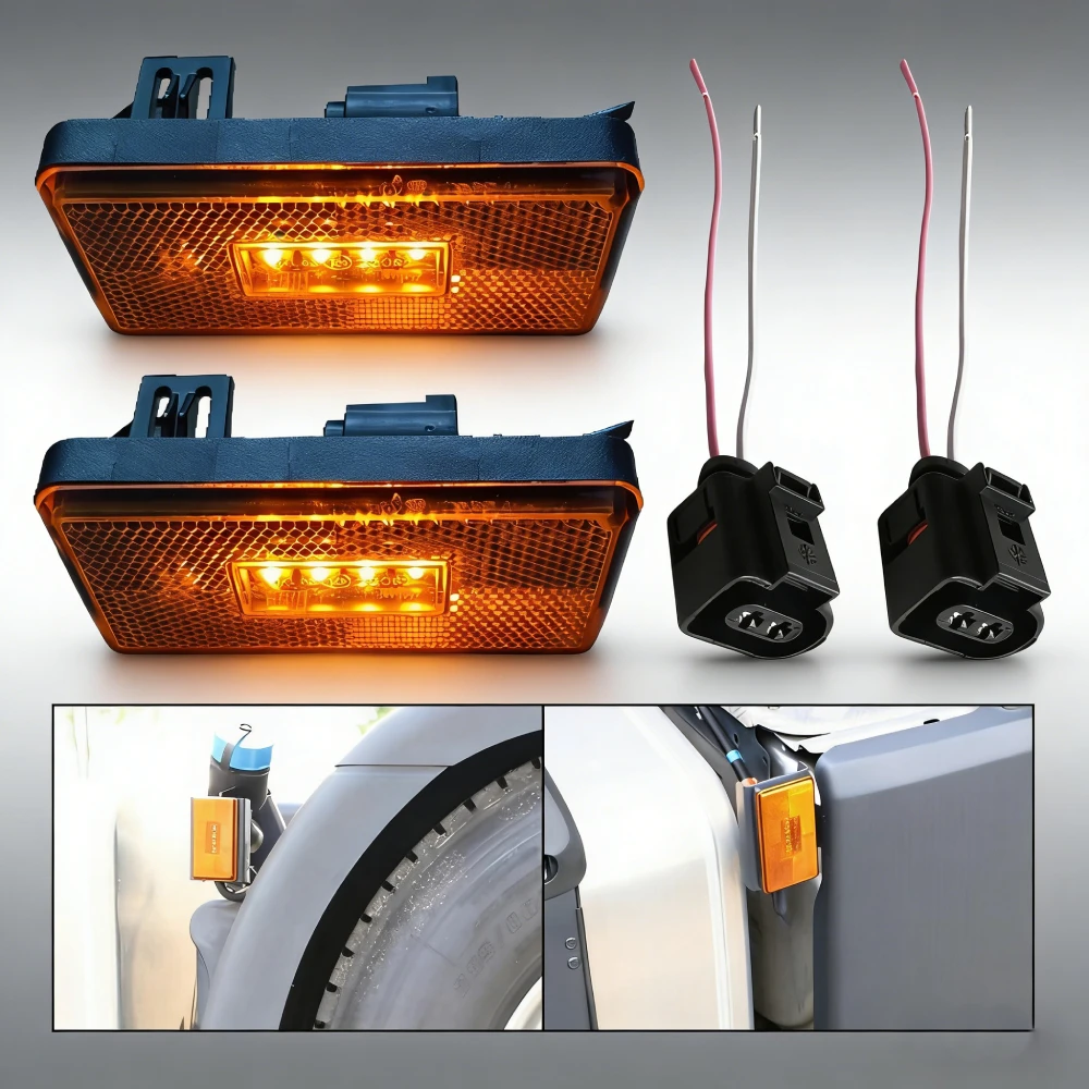 2 pces 24v 4 leds marcador lateral luzes led para scania nova série p g r s caminhão luz de folga com conector 2pin peças reposição
