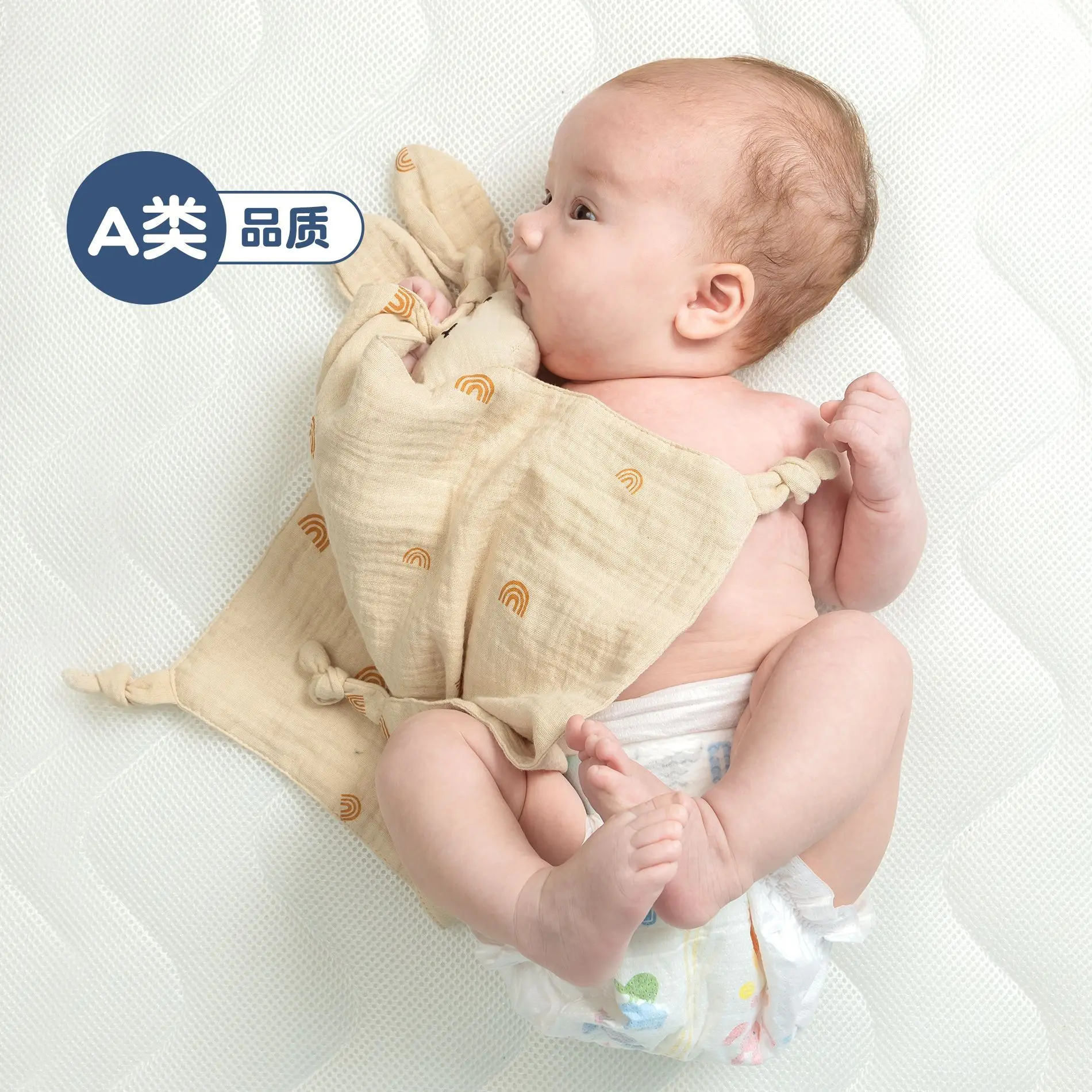 Baby Cotton Muslin Comforter Blanket Soft Newborn Sleeping Dolls Kids Fashion Sleep Toy Soothe Appease Towel Bibs