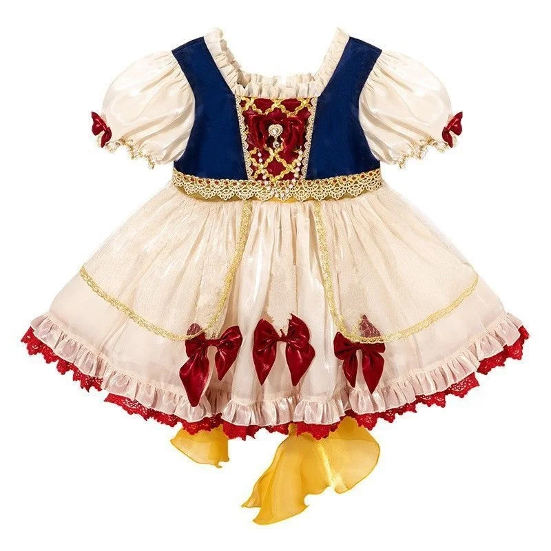 Mädchen Kleid Sommer neu Lolita neue koreanische Kinder Blase Ärmel Poncho Garn Kleid