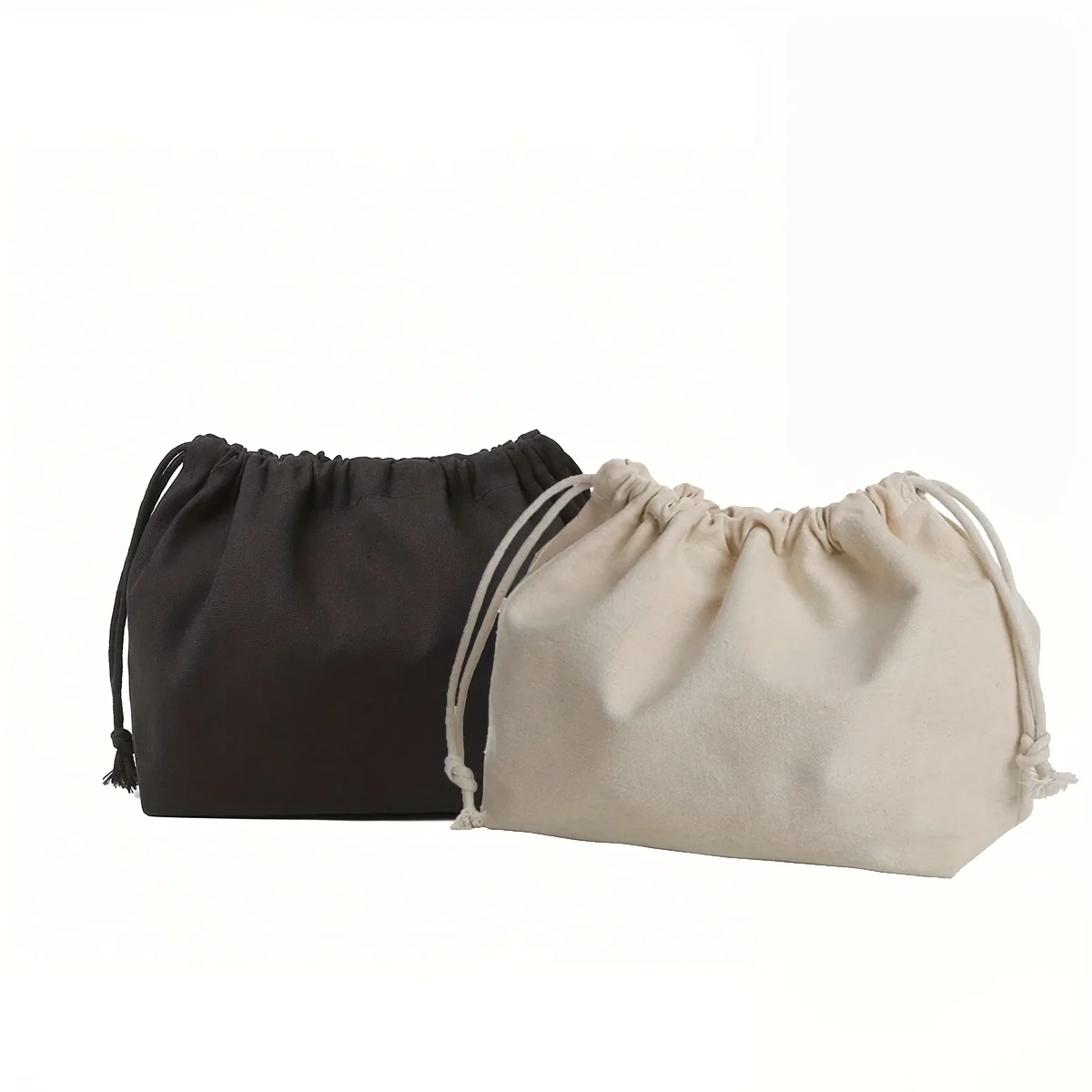 1 Beige Polyester Drawstring Storage Bag - Casual Style Organizer for Jewelry and Cosmetics, with Secure Closure, Suitable for Hand Wash/Dry Cleaning, Multifunctional, Ideal for Travel, Valentine's Day Wedding Decorations, Gift Packaging, and Toy Storage, Jewelry Travel Box