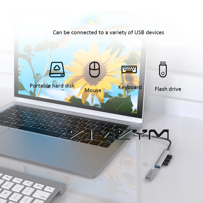 USB Hub 4 In 1 Port Type C to USB3.0+2.0 Port for Laptop Multi-function Hub Laptop Docking