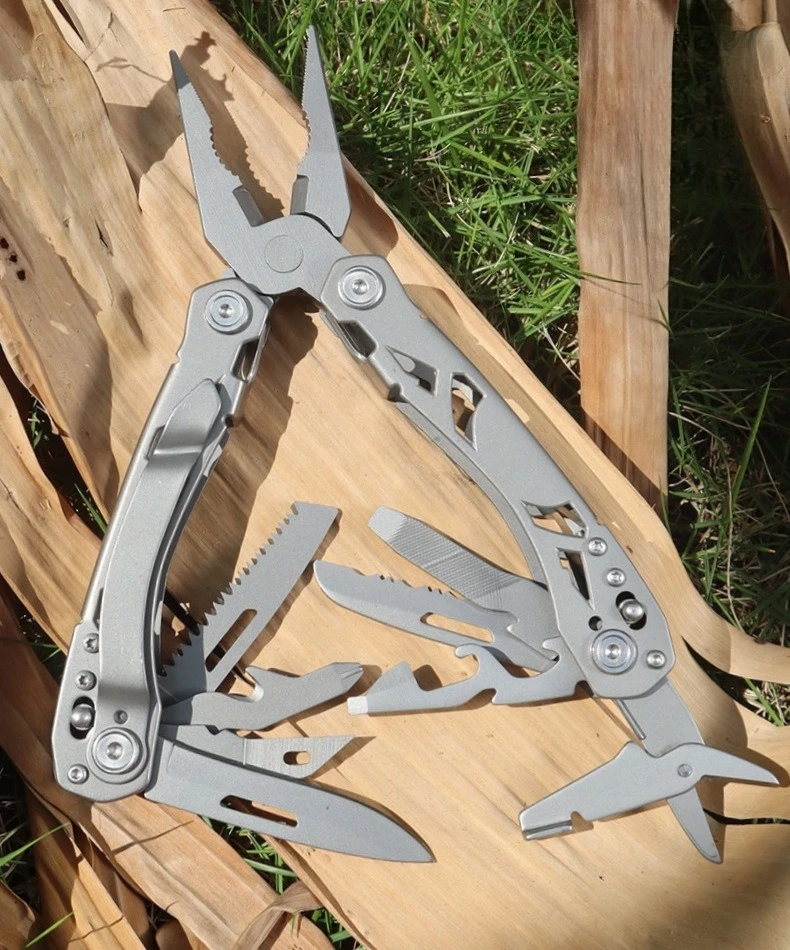 Outdoor Camping Multifunctional Pointed Nose Pliers Multifunctional Portable Folding Pliers Home Repair Combination EDC Tool
