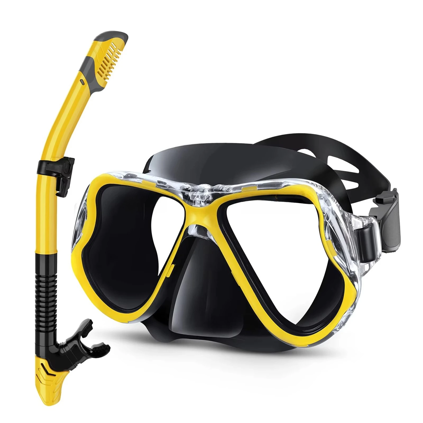 Comfort glass diving mask with snorkeling anti-fog function