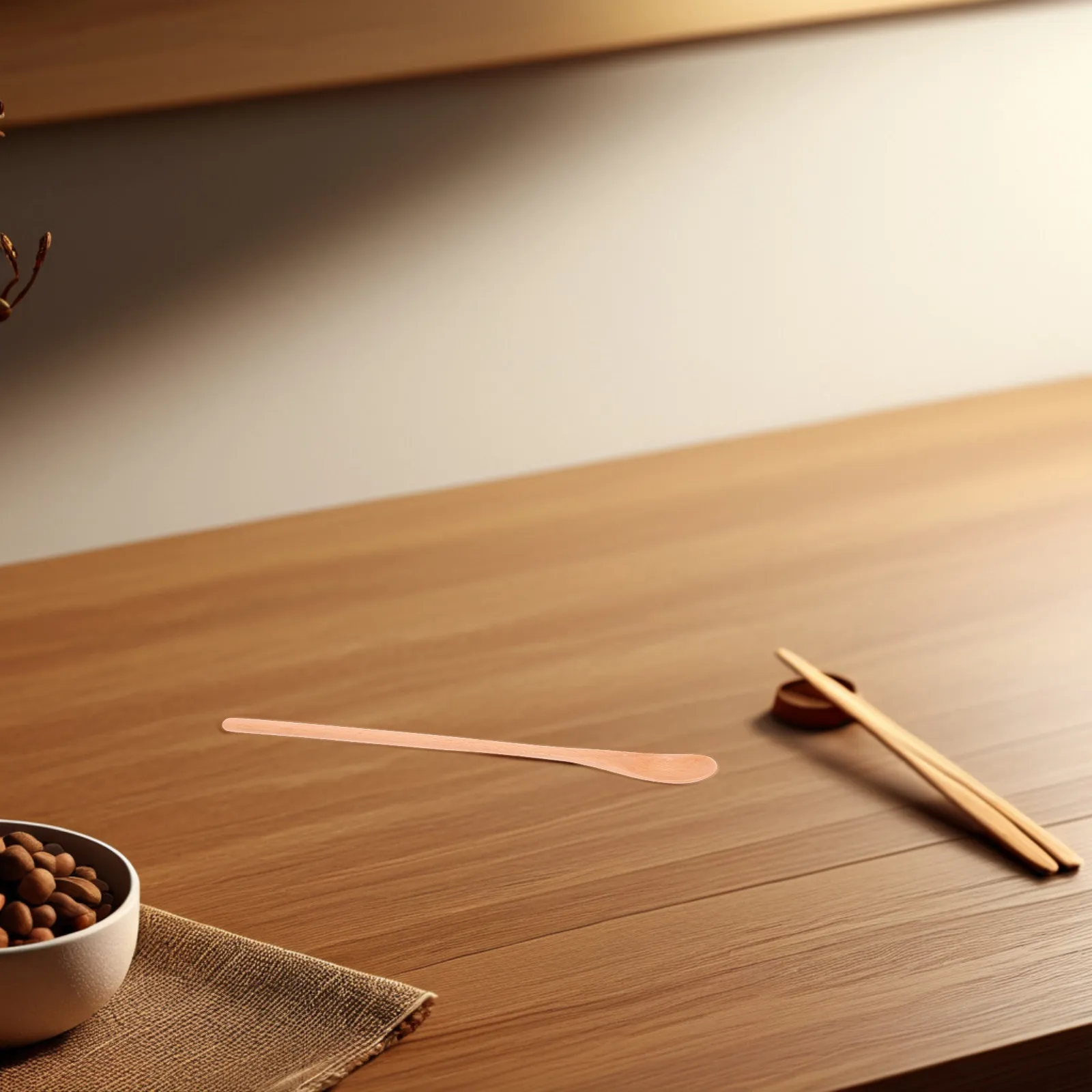 2Pcs Long Handle Wooden Honey Spoon Small Teaspoon for Stirring Coffee Tea Sugar Cooking Kitchenware Serving Utensil