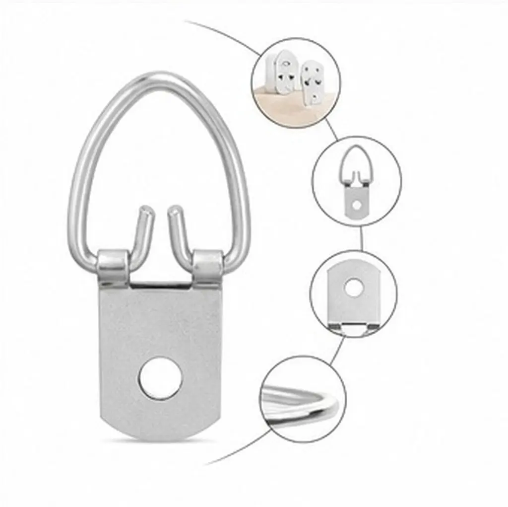 500Pcs Small Triangle Picture Frame Hooks Stainless Steel Picture Hanging Hardware Photo Frame Backing Clips Wall Mount Clock