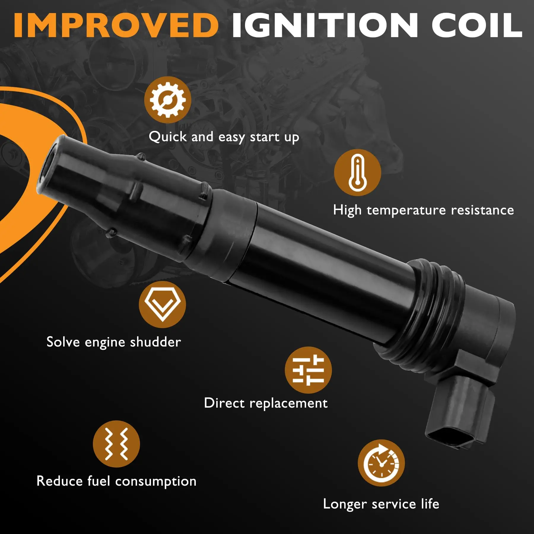 Ignition Coil 21171-1282 21171-0021 for Kawasaki Ninja ZX-6R 2003-2018 ZX-6RR 2003 2004 2005 2006 Motorcycle Accessories