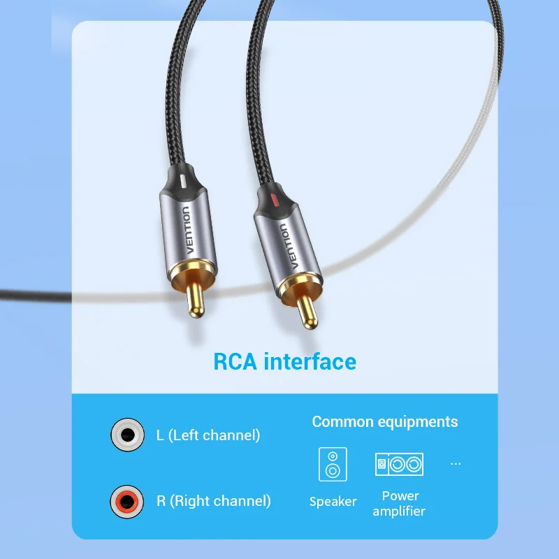 Cavo Vention RCA da 3.5mm a 2RCA Splitter RCA Jack 3.5 cavo cavo Audio RCA per amplificatore Smartphone cavo AUX Home Theater RCA