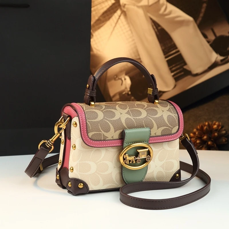 

Genuine leather small square bag for women 2026 New handbag, high-end shoulder and crossbody bag