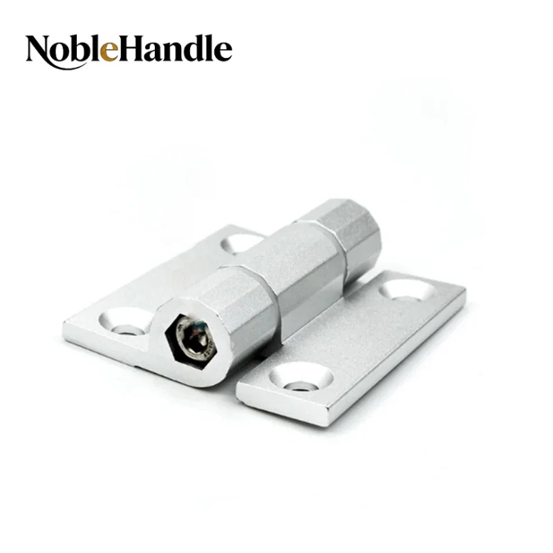 Aluminum Alloy Damping Adjustable Buffer Hinge HHPTF8‑6 Butterfly Arbitrary Stop Profile Hinge Industrial Furniture Hardware