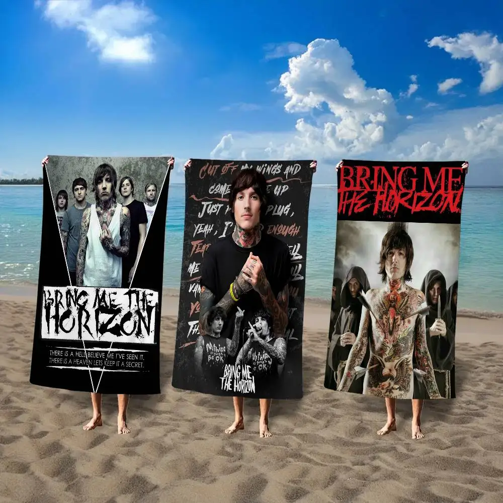 Rock Band B-Bring M-Me The H-Horizon Bath Towel Microfiber Soft Water Absorbing Breathable For Kids Decorative Beach Towel