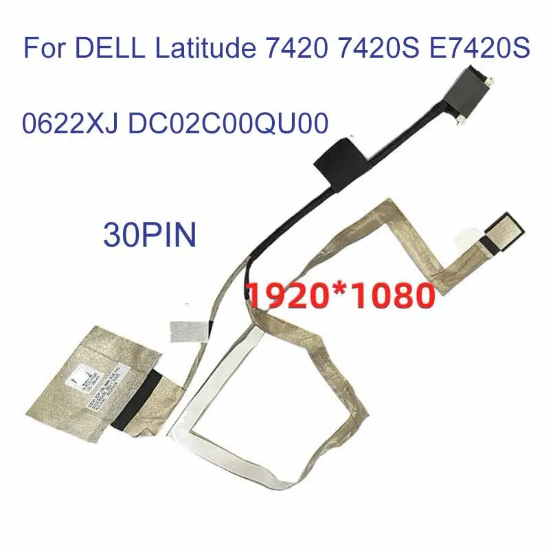 

New Laptop GDC41 LCD 6MM RGB IR FHD Cable For DELL Latitude 7420 7420S E7420S 0622XJ DC02C00QU00 30PIN