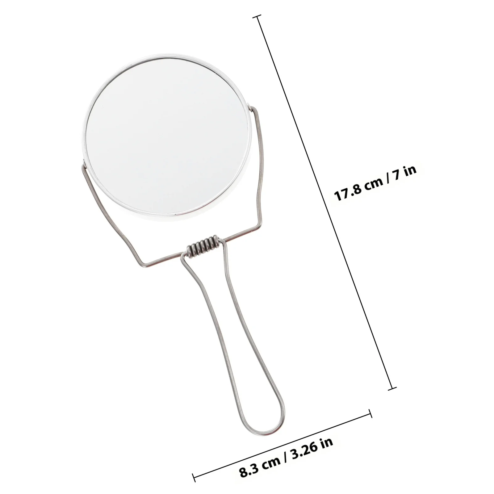 2 قطعة مرآة ماكياج على الوجهين مرآة يد مدمجة قابلة للطي مع انعكاس واضح عالي الدقة تصميم محمول لأحمر الشفاه تحقق من اللمس #6