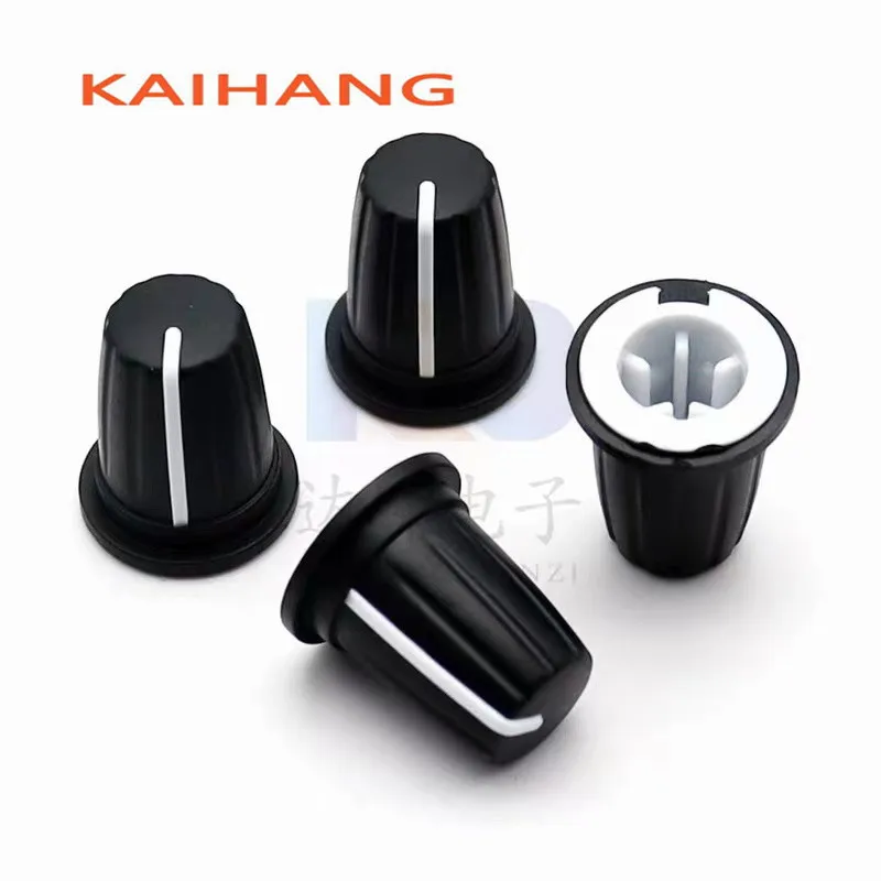 5PCS Soft rubber Cap mixing consoles knob cap potentiometer knob diameter 16.5MM height 19MM D Shaped 90°/180°  Inner Hole 6mm