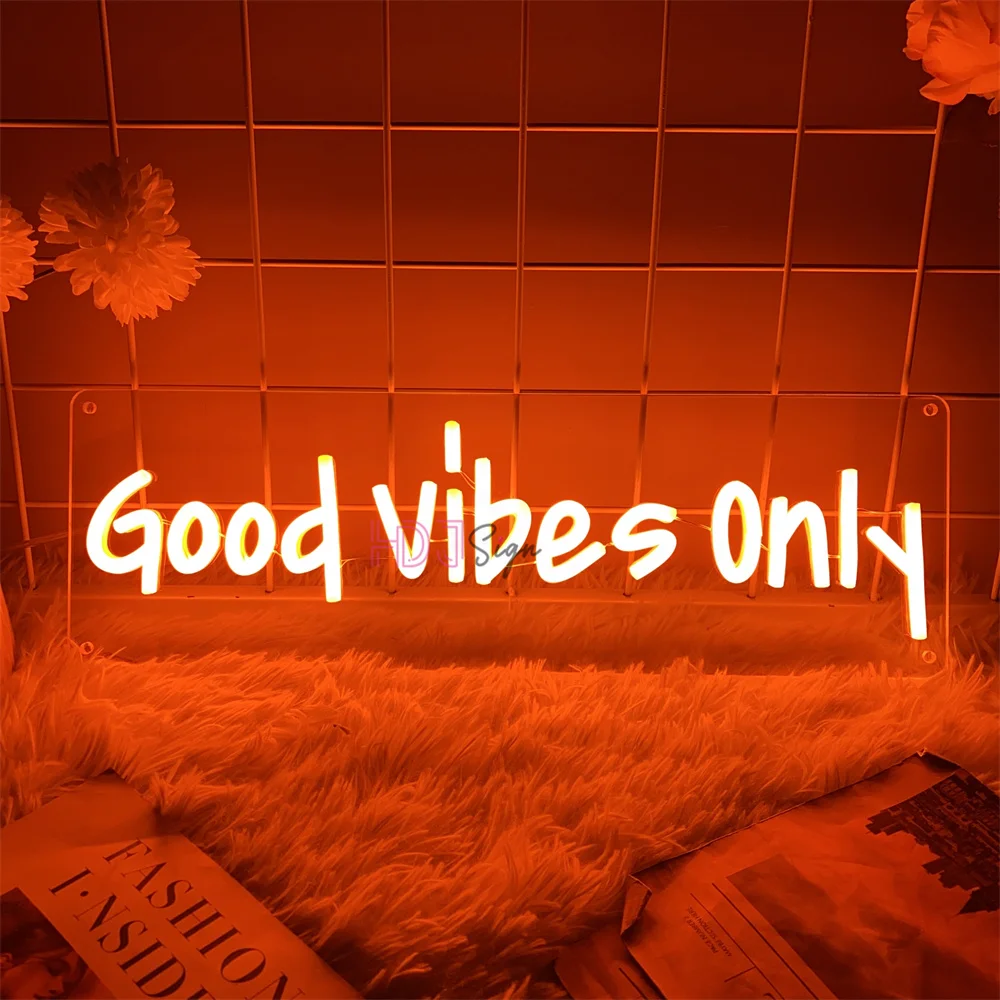 

Good Vibes Only Neon Led Sign Wedding Party Decoration Neon LED Night Lights USB Bedroom Party Wall Decor Boardsign Neon Lamps