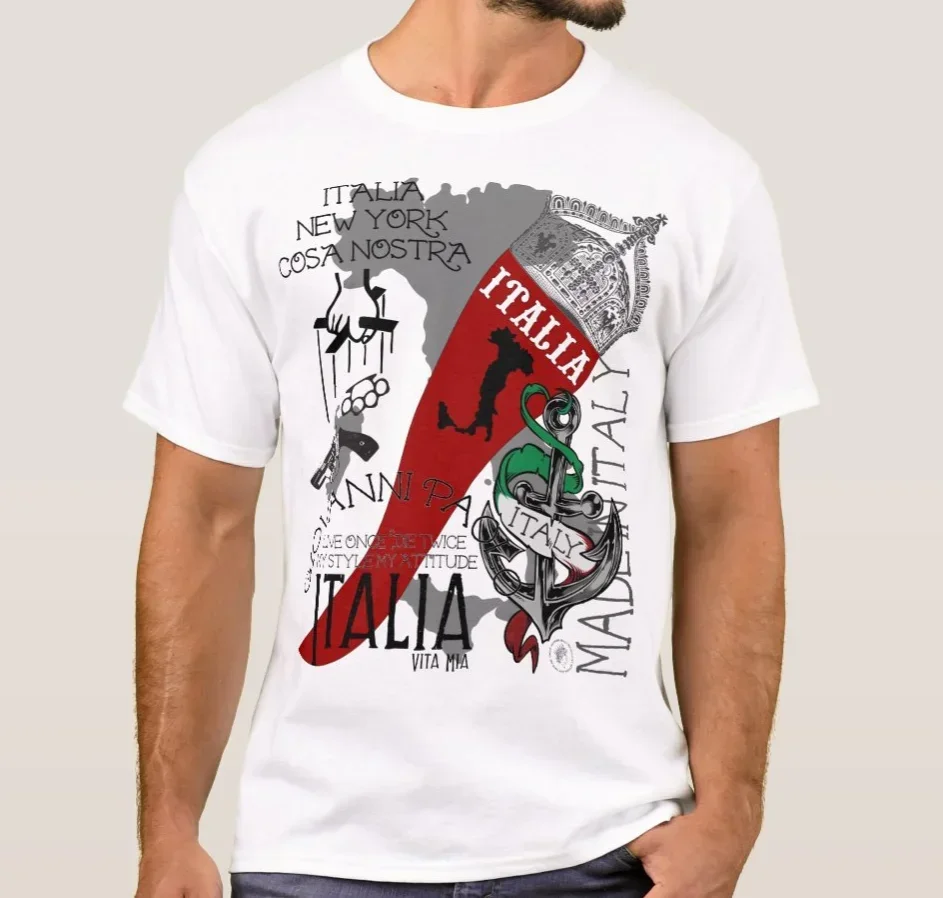 

Unique Italian Horn Boot Crown T-Shirt. Summer Cotton Short Sleeve O-Neck Mens T Shirt New S-3XL