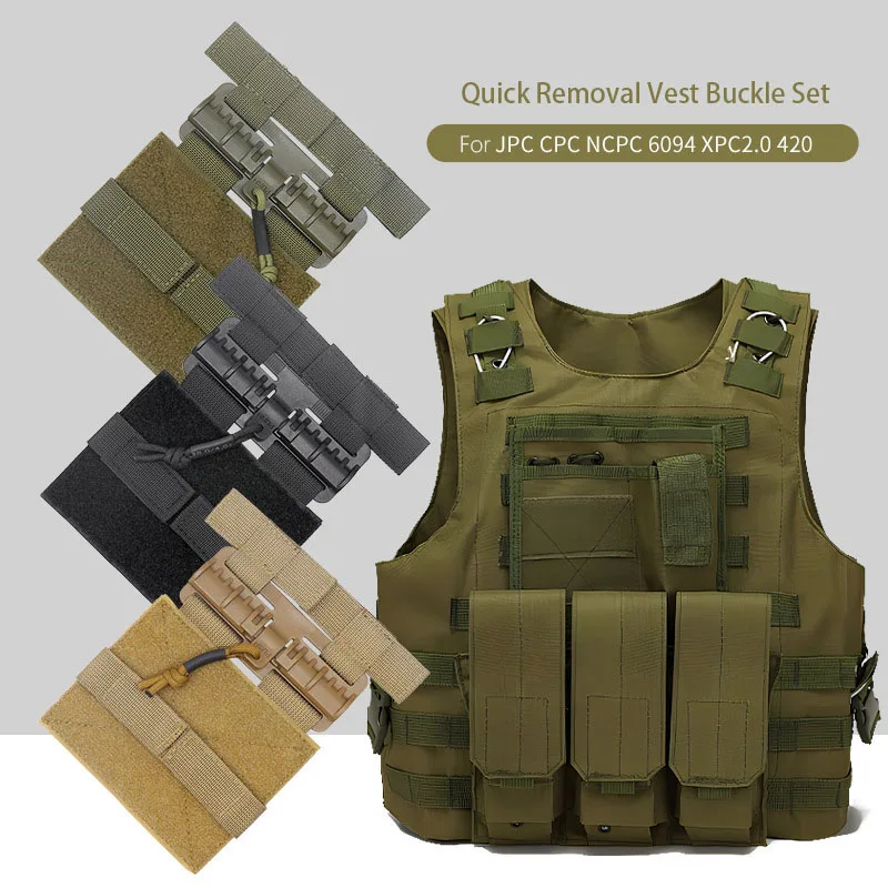

Vest Accessories Quick Release Vest Buckle Kit Durable Quick Release System Kit for JPC CPC NCP XPC 6094 420 Vest Accessories