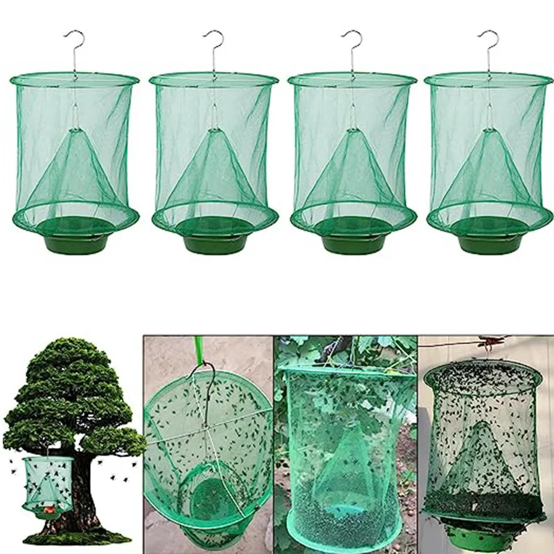 3pcs Catching flies and mosquitoes Pest control Fly catching net Mosquito trap Trapping pest cages Home Horticulture Farm