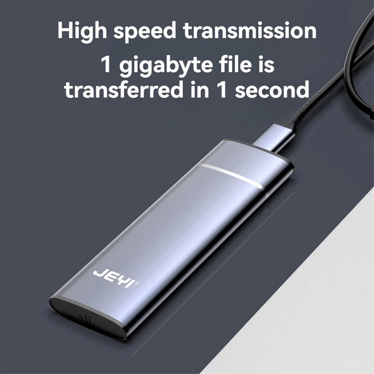 JEYI M.2 NVME SSD Enclosure Adapter USB 3.2 Gen 2 (10 Gbps) External Case Supports 2230/2240/2260/2280 SSDs  -T44C