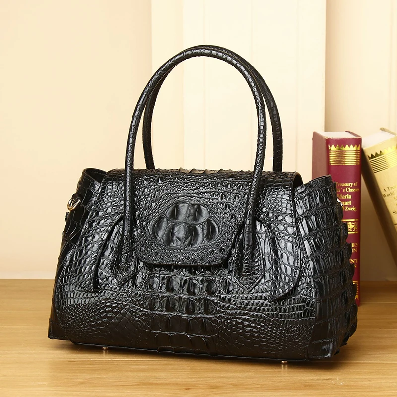 Luxury Designer Women\'s Bag 2024 New Crocodile Pattern luxury Handbag leather Shoulder Diagonal Fashion Women\'s Bag Trend