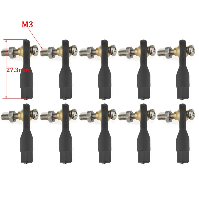 10 Stück Kunststoff M2/M3 Stangenende (Kugelkopf/Kugelgelenk) mit Schraube für RC Boot/Flugzeug/LKW/Buggy Crawler/RC Autos für Erwachsene – Detail 10