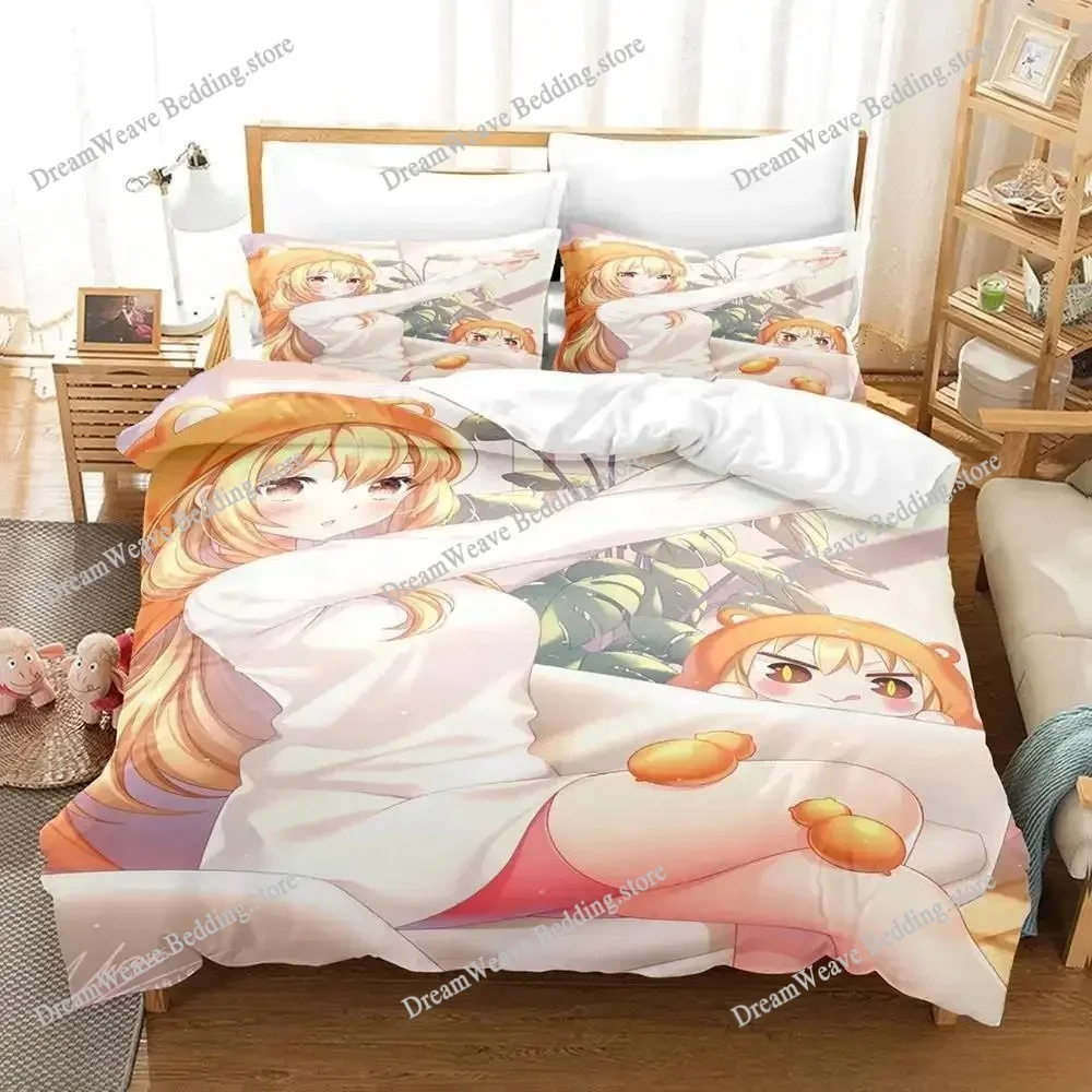 Himouto! Umaru-chan Bedding Set Single Twin Full Queen King Size Bed Set Adult Kid Bedroom Duvet Cover Sets Anime Bed Sheet Set9