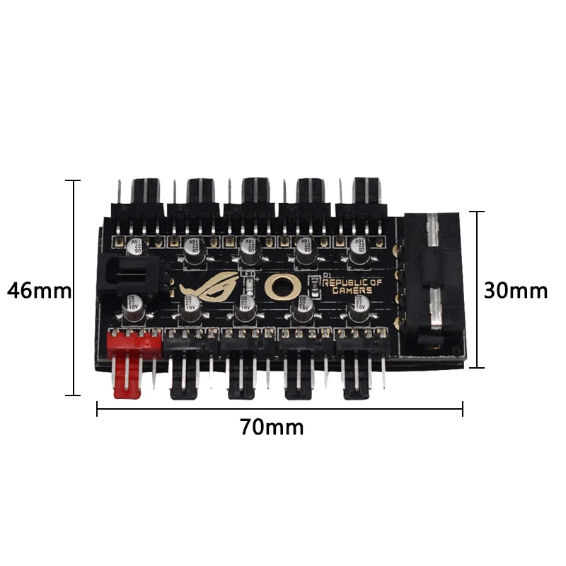 1 do 10 HUB SATA/4PIN PC CPU Cooler Fan HUB PWM Splitter Cooling Fan Hub PWM Controller Adapter