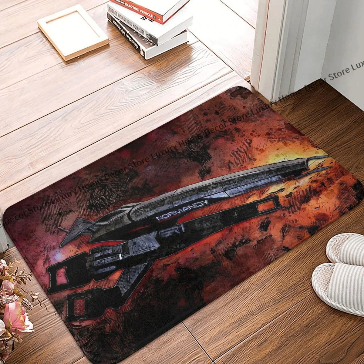 Mass Effect Non-slip Doormat Normandy SR-1 Bath Bedroom Mat Outdoor Carpet Home Modern Decor